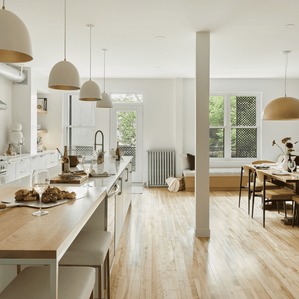 cuisine salle a manger ouvert colonne montreal